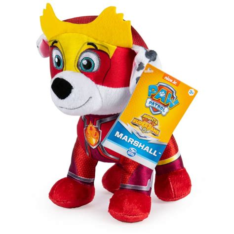 Paw Patrol Mighty Pups Super Paws Marshall Stuffed Animal Plush 8