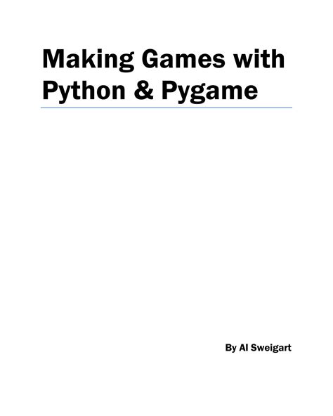 Solution Making Games With Python And Pygame Studypool