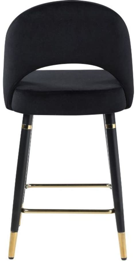 Coaster® Lindsey Set Of 2 Black Arched Back Upholstered Counter Height