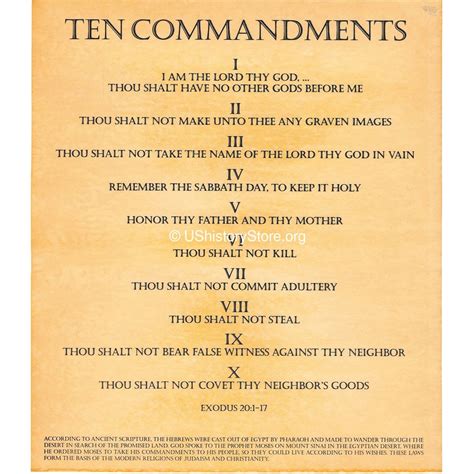 Personalized 10 commandments of marriage 8x10 damask. The Ten Commandments - store.ushistory.org