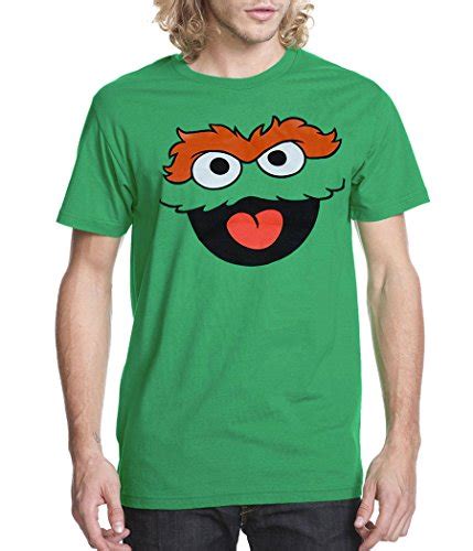 Sesame Street Oscar The Grouch Face Adult T Shirt Small Pricepulse