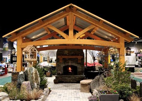 24 Simple Outdoor Pavilions Design With Fireplaces Backyard Pavilion