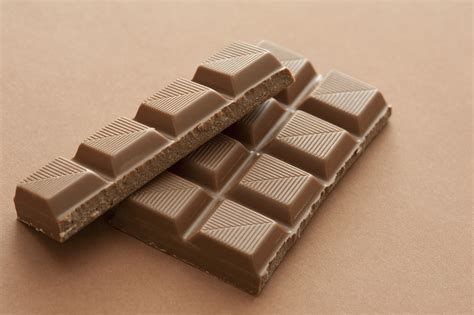 Squares Of Milk Chocolate From A Candy Bar Free Stock Image