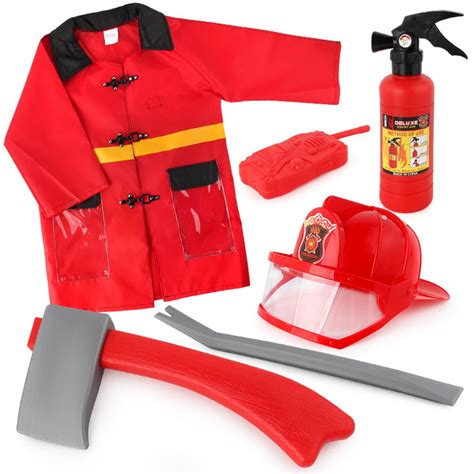 Born Toys Firefighter Costume For Kids Fireman Toys For Kids Ages 3 7