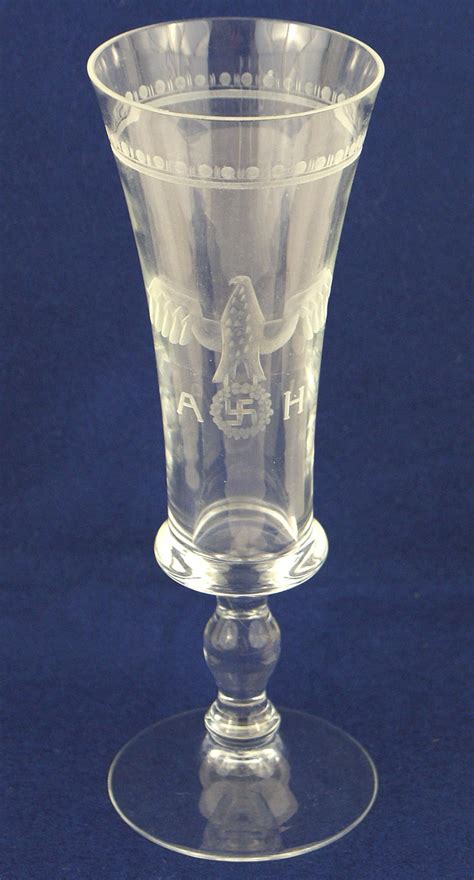 Sold At Auction German Wwii Adolf Hitler Crystal Champagne Glass