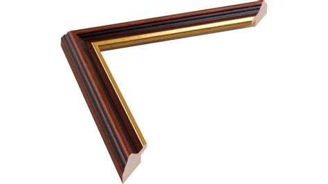 Mahogany With Gold Inner Edge Wood Stain 25mm Custom Picture Frame Mlda305 Eframe