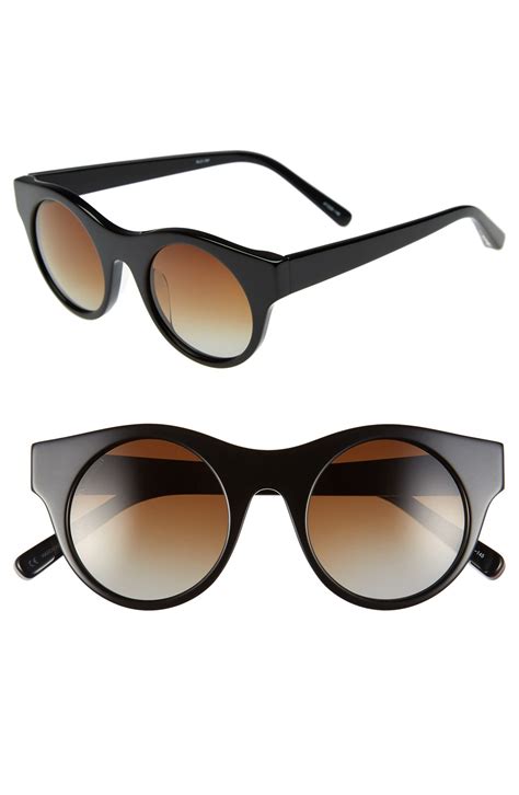 Elizabeth And James Olive 47mm Polarized Round Sunglasses Nordstrom