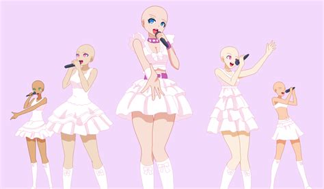 Base 53 Singing Idols Anime Poses Reference Singing Drawing Drawing Poses