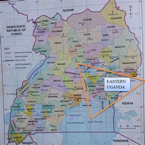 1 Map Of Uganda Highlighting The Location Of Eastern Uganda Download