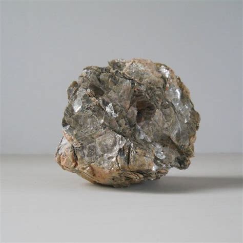 Large Mica Flake Rock • Natural Silver Shiny Rock Mica Shiny Silver