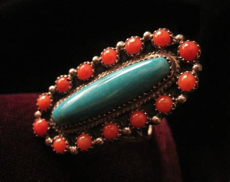 Turquoise Navajo Ring RB Ruth Ann Begay Native American Etsy