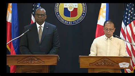 U S Philippine Defense Leaders Hold Briefing Youtube