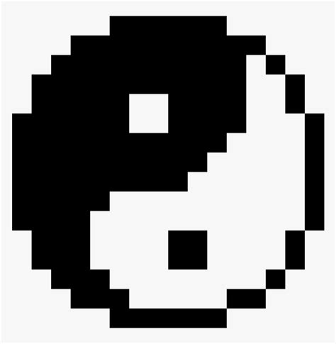 Yin Yang Symbol Pixel Art Hd Png Download Transparent Png Image