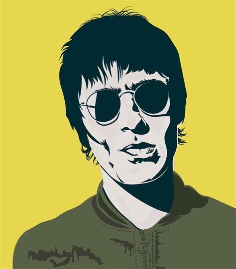 Liam Gallagher Illustration Male Sketch Art