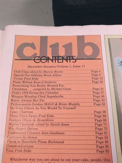 Club Magazine 1975 Adult Magazine Special Holiday Etsy