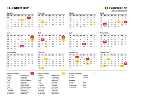 Kalender 2022 Met Weeknummers Bekijk Hier De Weken Van 2022 Life