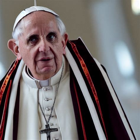 Krea Ai Pope Benedict Wearing Sith Cloak As Chancelor Palp