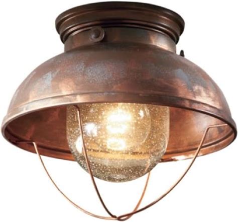 Ceiling Lodge Rustic Country Western Weathered Copper Light Fixture