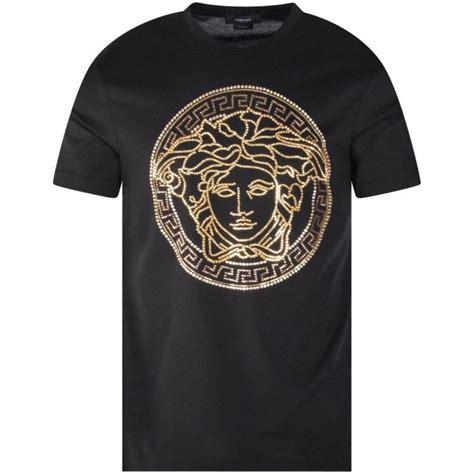 Versace Blackgold Embellished Medusa T Shirt Men From Brother2brother Uk