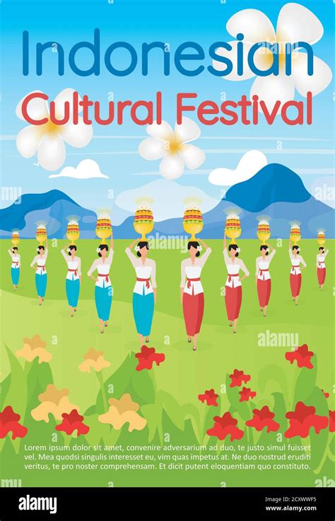 Indonesian Cultural Festival Brochure Template Stock Vector Image And Art