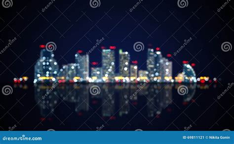 Blurred Skyscrapers On Shore Stock Illustration Illustration Of