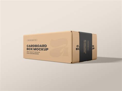 Premium Psd Cardboard Box Packaging Mockup
