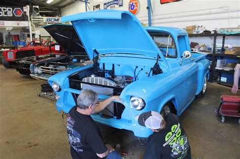Blue 1955 Chevy Truck
