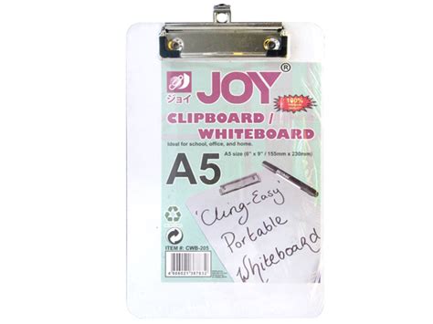 Joy Clipboard Whiteboard A5 Office Warehouse Inc