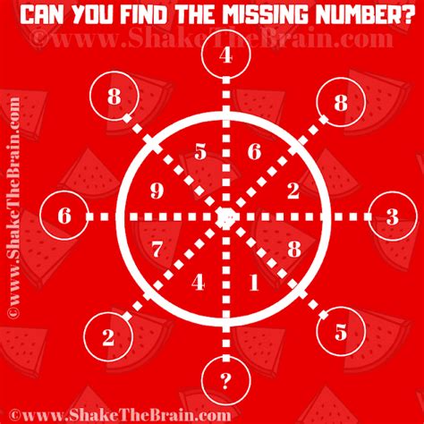 Missing Number Brain Teaser Find The Answer