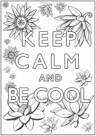 Coloring Calm Cool Keep Pages Colouring Adults