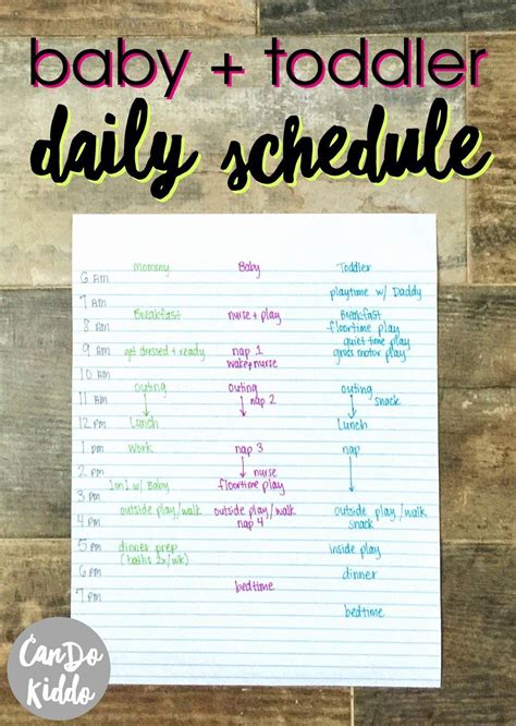 Baby Daily Schedule Template Best Of My Stay At Home Infant And Toddler