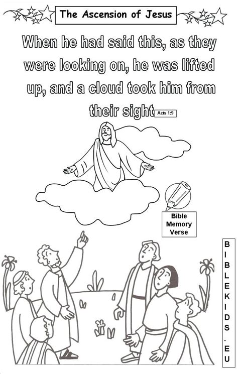 Image Result For Jesus Ascension Into Heaven Coloring Pages Ascension