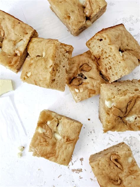 Peanut Butter Protein Blondies Low Calorie And Easy Hayls Kitchen
