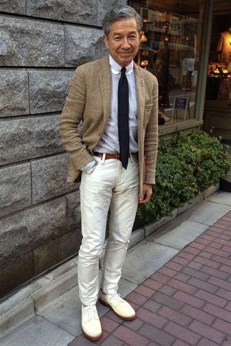 White Jeans And White Shoes For Stylish Old Man Soletopia