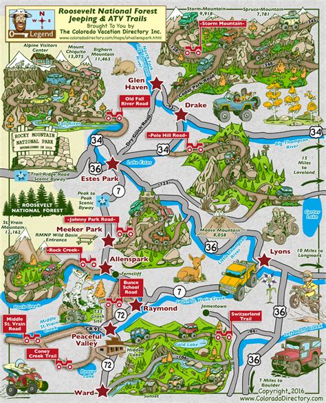 Estes Park Hiking Trail Map Travelsfinderscom