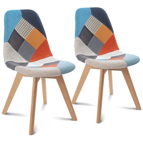 Chaises Scandinaves Motifs Patchworks Multicolores Sara Id Market