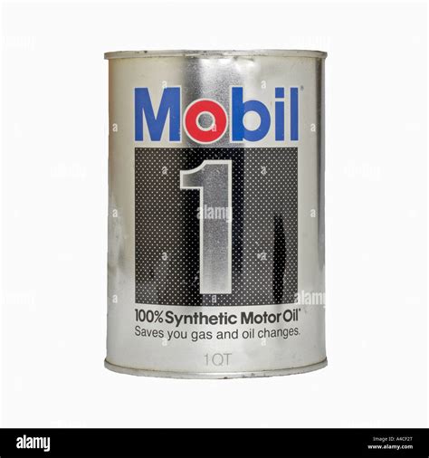 Vintage Mobil 1 Oil Can Stock Photo Alamy