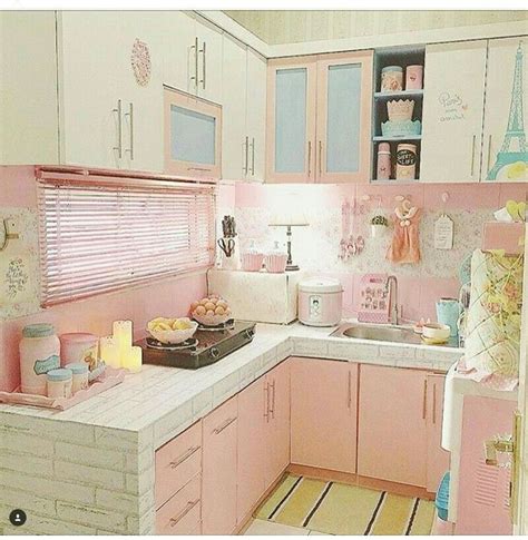 Vintage Pink Kitchen Pink Kitchen Decor Pastel Kitchen Pink Kitchen