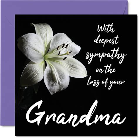 Sympathy Cards With Deepest Sympathy On The Loss Of Your Grandma Card Sorry Mourning