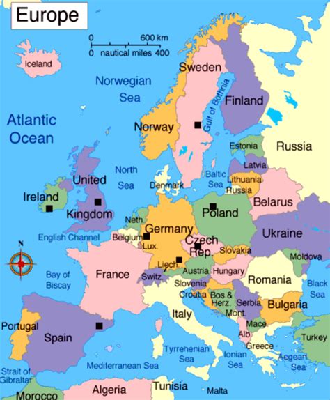 Map Of Europe Oceans Mapofmap1