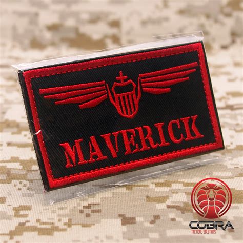 Maverick Top Gun Flight Military Patch Velcro Military Airsoft