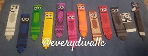 Color Crew With Eraser And Pencil Perler Beads Bead Crafts Crafts