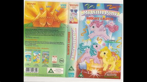 Original Vhs Opening My Little Pony Bright Lights Uk Retail Tape