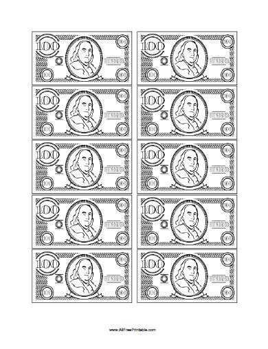The $100 brochure & poster this brochure contains information about how to recognize and use security features in the $100 note. Free Printable Money | Printable play money, Play money ...