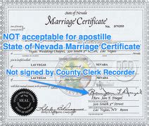 Carson city, officially the consolidated municipality of carson city, is an independent city and the capital of the u.s. NOT acceptable for apostille State of Nevada Marriage ...