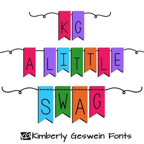 Kg A Little Swag Font By Kimberly Geswein Fontspace