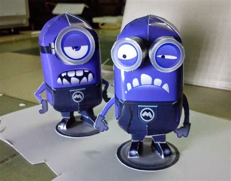 Papermau Despicable Me 2 Purple Minions Paper Toys By Paper Replika