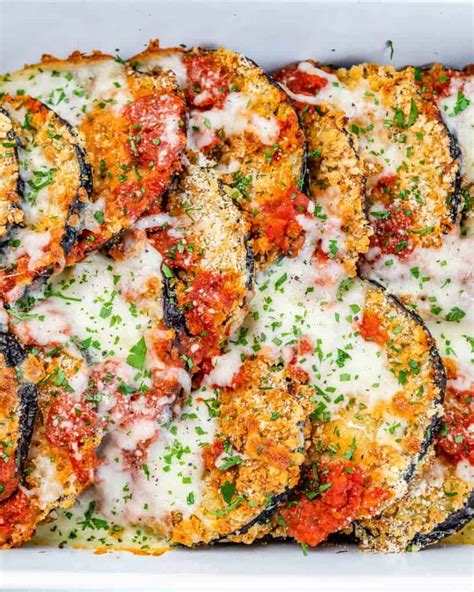 baked eggplant parmesan healthy fitness meals