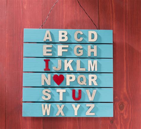 Alphabet Message Wood Sign Craft Warehouse