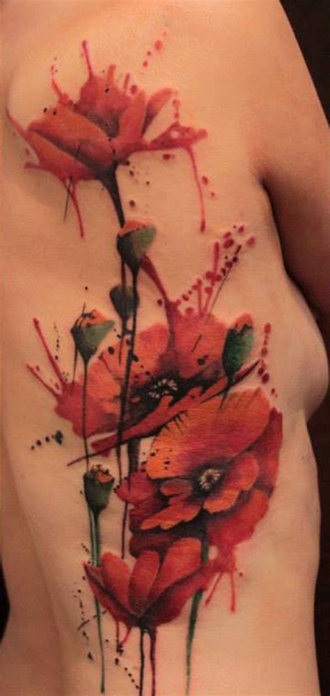 60 Beautiful Poppy Tattoos Cuded Watercolor Poppy Tattoo Poppies
